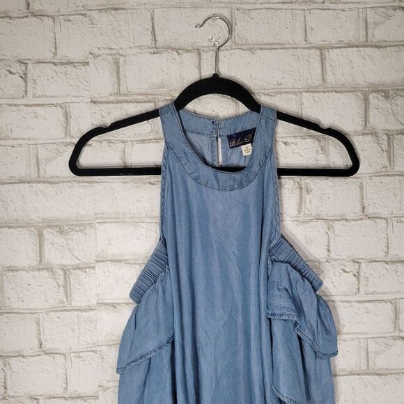 Blue Rain lyocell blue open shoulder top - Picture 2 of 12